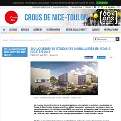 NICE (06) : Construction de la Résidence Etudiante CROUS de Nice Valrose