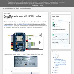 Power Meter pulse logger with ESP8266 running NodeMCU