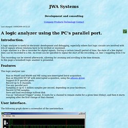 A logic analyzer using the PC's parallel port.