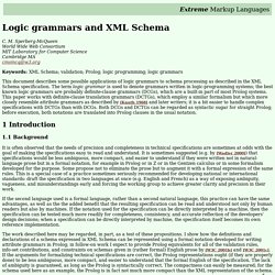 Logic grammars and XML Schema