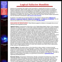 Logical fallacies handlist   carson newman college