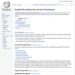 Gestion service assistance - Wiki