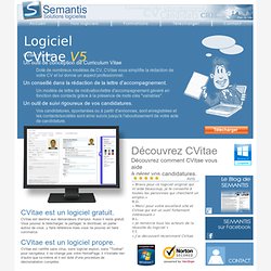 Cvitae Logiciel gratuit - assistant création CV - lettre motivation