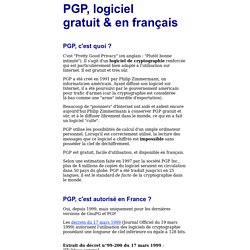 PGP, logiciel de cryptographie gratuit et en français (OpenPGP en français)