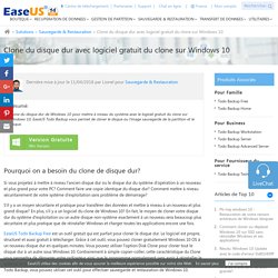 Clone du disque dur avec logiciel gratuit du clone sur Windows 10 - EaseUS