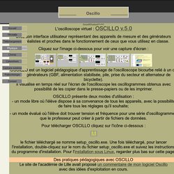 Des logiciels pédagogiques à télécharger gratuitement : OSCILLO