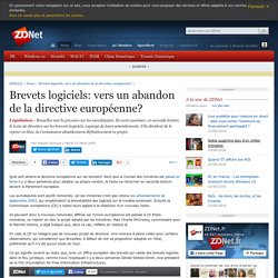 Brevets logiciels: vers un abandon de la directive européenne?