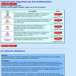 Logiciels pour apprendre les maths