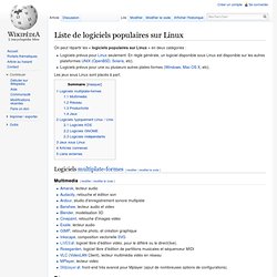 Liste de logiciels populaires sur Linux