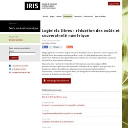 IRIS – Logiciels libres : réduction des coûts et souveraineté numérique