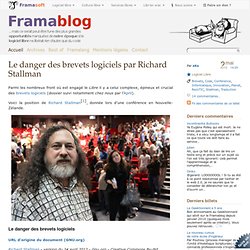 Le danger des brevets logiciels par Richard Stallman