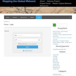 Login – Mapping the Global Midwest Forum