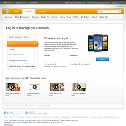 AT&T Account Management - View & Pay Your Bill, Upgrade Features & Services