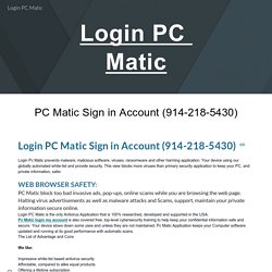 Login PC Matic