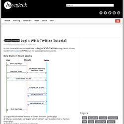 Login With Twitter Tutorial