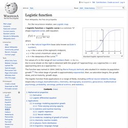 Logistic function