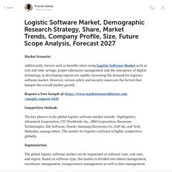 Logistic Software Market Statistics, Development and Growth 2027