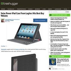 Solar-Power iPad Case From Logitec Hits Best Buy Website