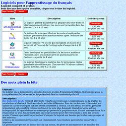 Logitron - logiciels éducatifs pour le français