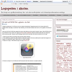 Ett sätt att få PDF-filer upplästa i din iPad