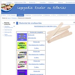 Logopedia Escolar de Asturias - Material de evaluación