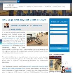 NYC Logs First Bicyclist Death of 2020