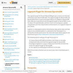 Logstash Plugin for Amazon DynamoDB