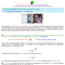 Loi normale (loi de Gauss)