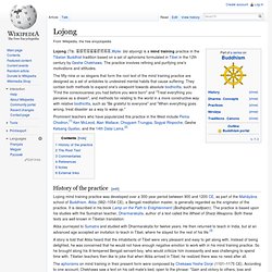 Lojong - Wikipedia, the free encyclopedia - StumbleUpon