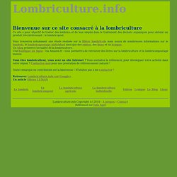 Lombriculture.info, lombric et lombricompostage