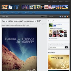 How to make a photograph Lomographic in GIMP