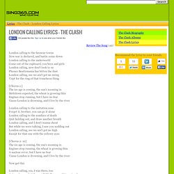 THE CLASH - LONDON CALLING LYRICS
