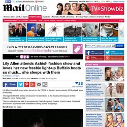 London Fashion Week 2014: Lily Allen attends Ashish fashion show