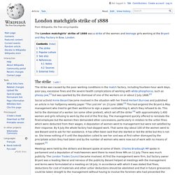 Website 2: London matchgirls strike of 1888