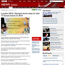 London 2012: Olympic torch relay to visit 17 Essex towns in 2012
