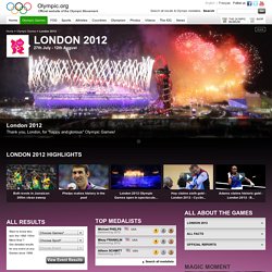 London 2012 Olympics - Schedule, Results, Medals, Tickets, Venues