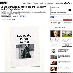 London university group caught in sexism and homophobia row