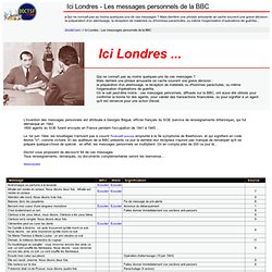 Ici Londres - Les messages personnels de la BBC