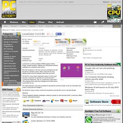 PC & Tech Authority Downloads - LoneColor 3.0.0.80 free download - Downloads - freeware, shareware, software trials, evaluations