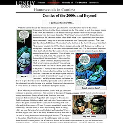 Lonely Gods: Homosexuals in Comics - year 2000 and beyond