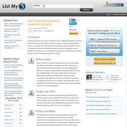 Top 5 Long Term Disability Lawyers In Canada