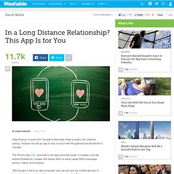 In a Long Distance Relationship? This App Is for You
