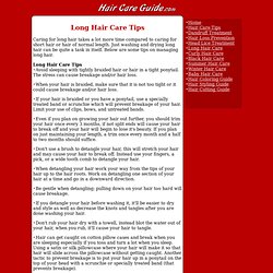 Long Hair Care Tips