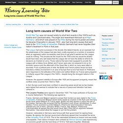 Long term causes of World War Two
