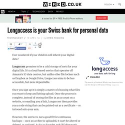 Longaccess is your Swiss bank for personal data