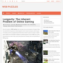 Longevity: The Inherent Problem of Online Gaming