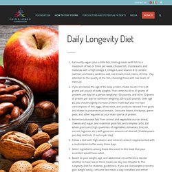 Daily Longevity Diet - Valter Longo Foundation