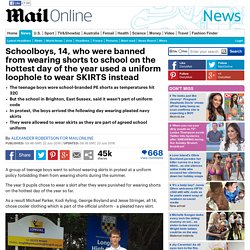 Longhill High Schoolboys wore skirts after being told PE shorts were not uniform
