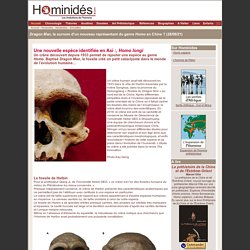 Homo longi découvert à Harbin en Chine