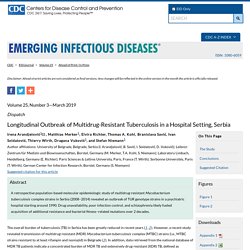 CDC EID - MARS 2019 - Longitudinal Outbreak of Multidrug-Resistant Tuberculosis in a Hospital Setting, Serbia